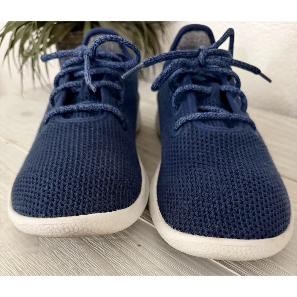 Allbirds Mens Tree Runner Size 10 Blue Sneaker Shoes Casual Comfort Eco Friendly